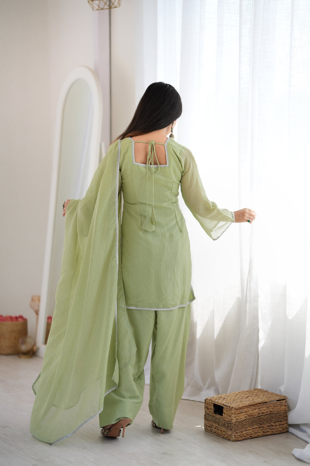 Pista Crunchy Silk Farshi Salwar Suit